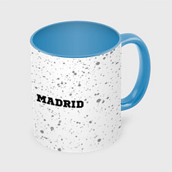 Кружка 3D Real Madrid sport на светлом фоне по-горизонтали, цвет: 3D-белый + небесно-голубой