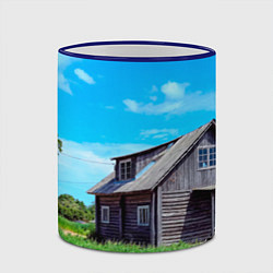 Кружка 3D Дом в деревне, цвет: 3D-синий кант — фото 2
