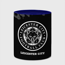 Кружка 3D Leicester City sport на темном фоне, цвет: 3D-белый + синий — фото 2