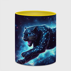Кружка 3D Fantastic star panter - ai art fantasy, цвет: 3D-белый + желтый — фото 2