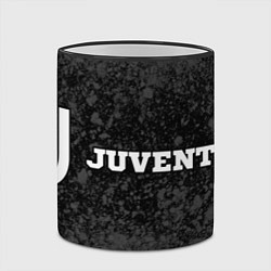 Кружка 3D Juventus sport на темном фоне по-горизонтали, цвет: 3D-черный кант — фото 2