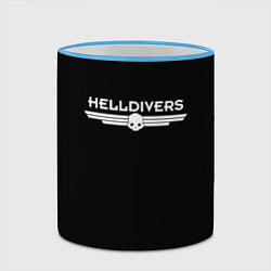 Кружка 3D Helldivers Logo, цвет: 3D-небесно-голубой кант — фото 2