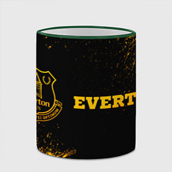 Кружка 3D Everton - gold gradient по-горизонтали, цвет: 3D-зеленый кант — фото 2