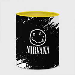 Кружка 3D Nirvana текустура краски, цвет: 3D-белый + желтый — фото 2