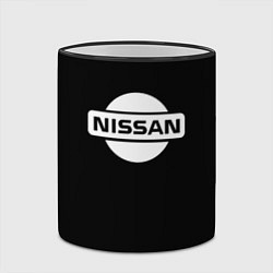 Кружка 3D Nissan logo white, цвет: 3D-черный кант — фото 2