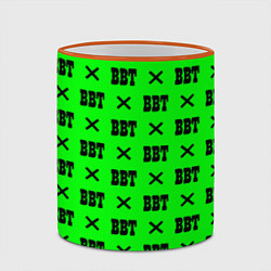 Кружка 3D BBT logo green steel, цвет: 3D-оранжевый кант — фото 2