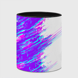 Кружка 3D Neon glitch, цвет: 3D-белый + черный — фото 2