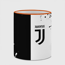 Кружка 3D Juventus краски текстура спорт, цвет: 3D-оранжевый кант — фото 2