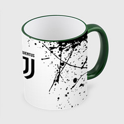 Кружка 3D Juventus краски текстура спорт, цвет: 3D-зеленый кант