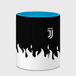 Кружка 3D Juventus fire, цвет: 3D-белый + небесно-голубой — фото 2