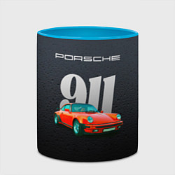 Кружка 3D Porsche 911 немецкий спортивный автомобиль, цвет: 3D-белый + небесно-голубой — фото 2