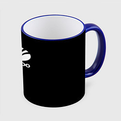 Кружка 3D Daewoo white logo, цвет: 3D-синий кант