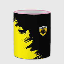 Кружка 3D AEK sport color yellow, цвет: 3D-розовый кант — фото 2