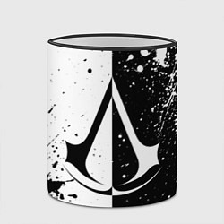 Кружка 3D Assasins Creed - black and white, цвет: 3D-черный кант — фото 2