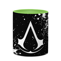 Кружка 3D White logo of assasin, цвет: 3D-белый + светло-зеленый — фото 2