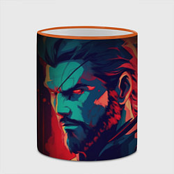 Кружка 3D Веном Снейк Metal gear game, цвет: 3D-оранжевый кант — фото 2