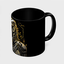 Кружка 3D Venom Snake cyber Metal gear game, цвет: 3D-белый + черный