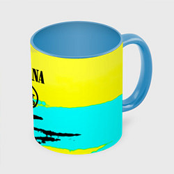 Кружка 3D Nirvana краски кислотные, цвет: 3D-белый + небесно-голубой