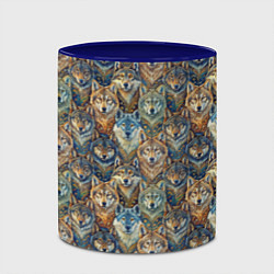 Кружка 3D Волчий узор, цвет: 3D-белый + синий — фото 2