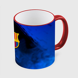 Кружка 3D Barcelona fc club gradient smoke, цвет: 3D-красный кант