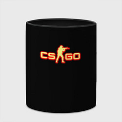Кружка 3D CSGO огненное лого, цвет: 3D-белый + черный — фото 2