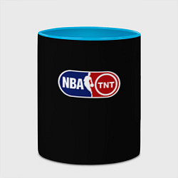 Кружка 3D NBA logo tnt, цвет: 3D-белый + небесно-голубой — фото 2