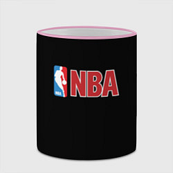 Кружка 3D NBA logo, цвет: 3D-розовый кант — фото 2