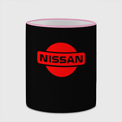 Кружка 3D Nissan red logo, цвет: 3D-розовый кант — фото 2