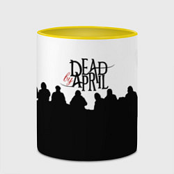 Кружка 3D Dead by april rock, цвет: 3D-белый + желтый — фото 2