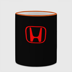 Кружка 3D Honda red logo auto, цвет: 3D-оранжевый кант — фото 2