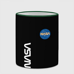 Кружка 3D NASA logo usa space, цвет: 3D-зеленый кант — фото 2