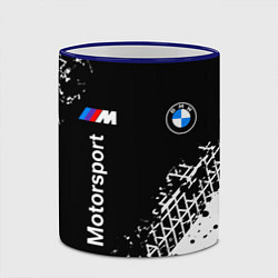 Кружка 3D БМВ: следы от шин, цвет: 3D-синий кант — фото 2