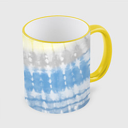 Кружка 3D Color stripes: tie-dye, цвет: 3D-желтый кант