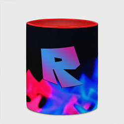 Кружка 3D Roblox neon flame, цвет: 3D-белый + красный — фото 2