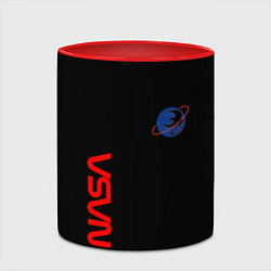 Кружка 3D Nasa космический бренд, цвет: 3D-белый + красный — фото 2