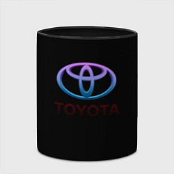 Кружка 3D Toyota neon steel, цвет: 3D-белый + черный — фото 2