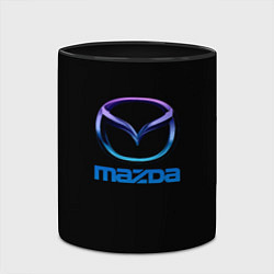 Кружка 3D Mazda neon logo, цвет: 3D-белый + черный — фото 2