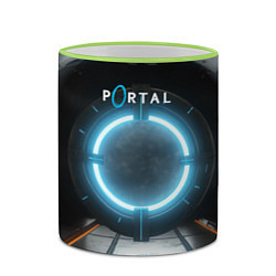 Кружка 3D Portal logo game, цвет: 3D-светло-зеленый кант — фото 2