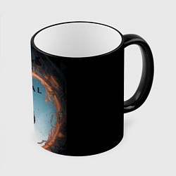 Кружка 3D Внутри портала, цвет: 3D-черный кант