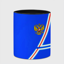Кружка 3D Россия спорт текстура, цвет: 3D-белый + черный — фото 2
