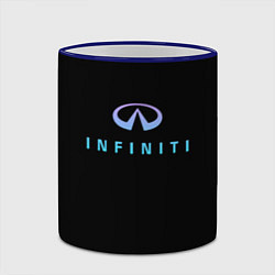 Кружка 3D Infiniti logo neon, цвет: 3D-синий кант — фото 2