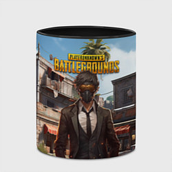Кружка 3D PUBG персонаж в маске, цвет: 3D-белый + черный — фото 2
