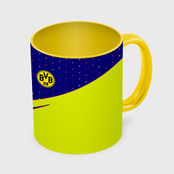 Кружка 3D Borussia logo geometry, цвет: 3D-белый + желтый
