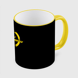 Кружка 3D Opel yellow, цвет: 3D-желтый кант