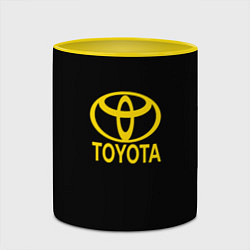 Кружка 3D Toyota yellow, цвет: 3D-белый + желтый — фото 2