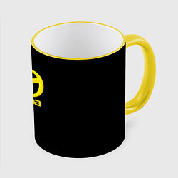 Кружка 3D Mazda yellow, цвет: 3D-желтый кант