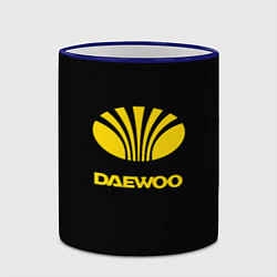 Кружка 3D Daewoo logo yellow, цвет: 3D-синий кант — фото 2