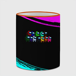 Кружка 3D Among us neon colors, цвет: 3D-оранжевый кант — фото 2