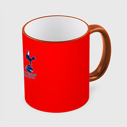 Кружка 3D Tottenham fc geometry, цвет: 3D-оранжевый кант