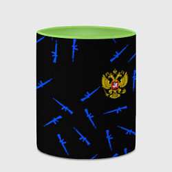 Кружка 3D Армейский стиль герб, цвет: 3D-белый + светло-зеленый — фото 2